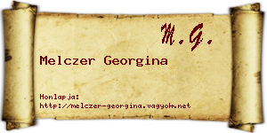 Melczer Georgina névjegykártya
